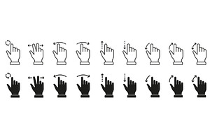 Computer Cursor, Pointer Icon Set