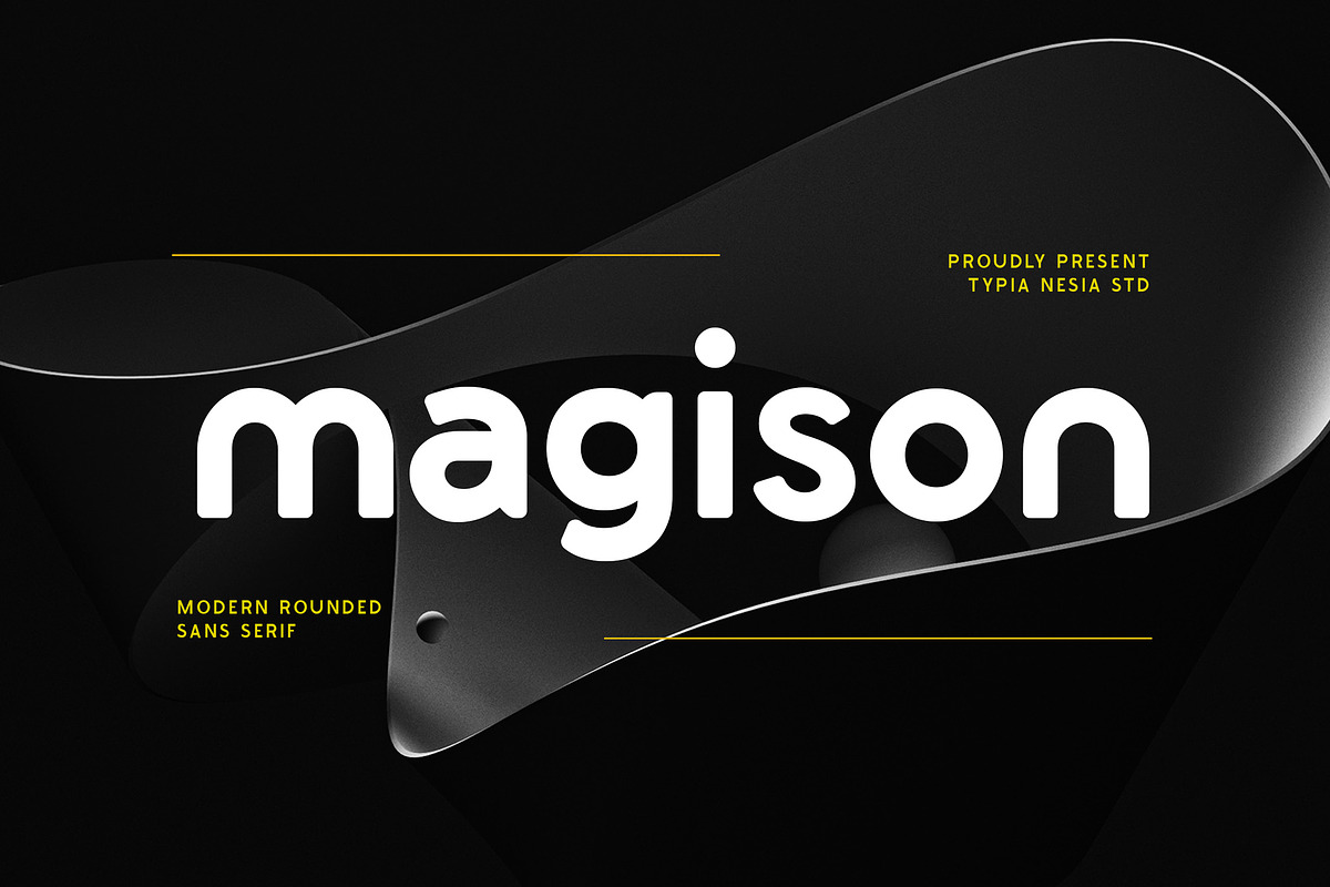 Magison - Tech Sans, a Sans Serif Font by Typia Nesia (Photo 1 of 11)