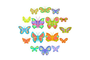 Butterfly Fairy Icons Set