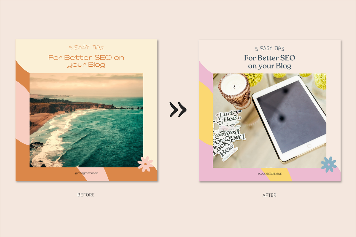 60 Retro Instagram Post Templates, a Social Media Template by Lucky Bee Creative Studio (Photo 5 of 12)