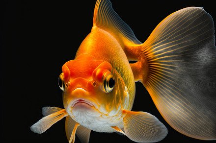 Goldfish swimming in water