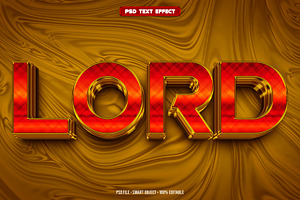 Lord 3D editable text effect, a Layer Style Add-On by Hello Muh