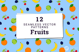 12 Fruit Vector Patterns