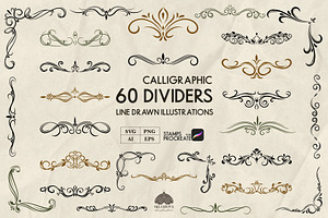 Calligraphic Dividers + Procreate
