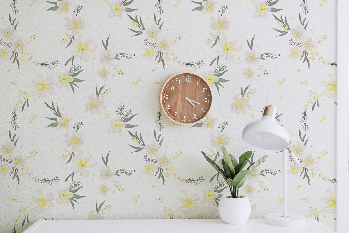 Watercolor painting floral patterns, a Pattern Graphic by ramika (Photo 3 of 5)