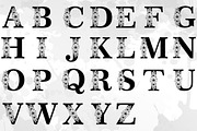 Floral Alphabet Letter SVG Bundle, a Graphic by D2PUTRI (Thumbnail 9 of 15)