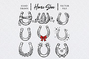Hand Drawn Horseshoe Clipart Bundle, an Object Graphic by Guavanaboy (Thumbnail 1 of 3)