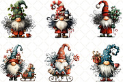 Whimsical Christmas Gnome Clipart, an Illustration by Black Bird Studio (Thumbnail 2 of 6)