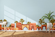 Morocco architecture set, background, a Decorative Illustration by Good Studio (Thumbnail 17 of 19)