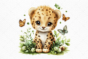 Watercolor - Safari Animals Png, an Illustration by Craft Nest (Thumbnail 11 of 11)