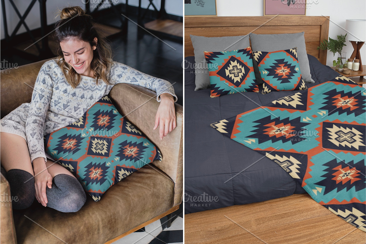 Desert Southwestern Aztec Pattern, a Pattern Graphic by PPEthnicDecorPattern (Photo 4 of 10)