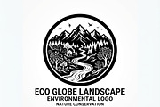 60 Eco Globe Landscape Silhouette, a Technology Illustration by Amazin_art (Thumbnail 13 of 49)