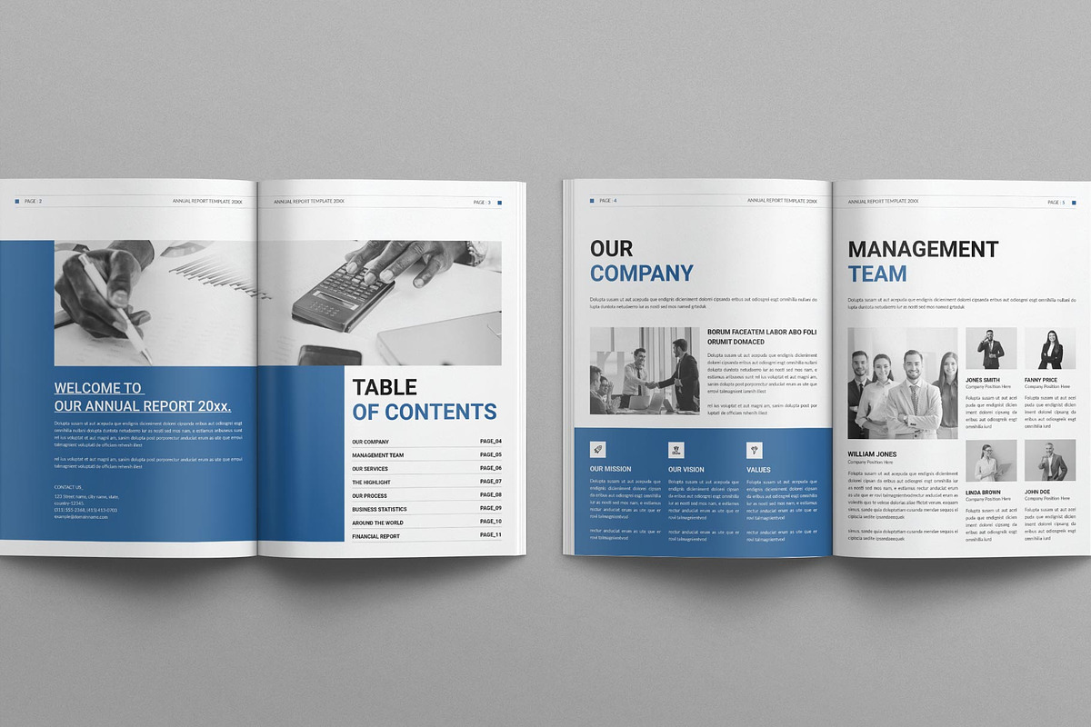 Annual Report Template, a Brochure Template by MassiveCreator (Photo 2 of 5)