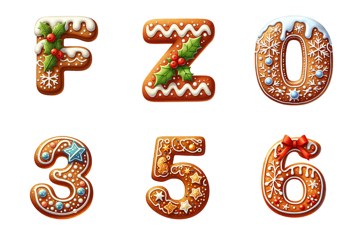 Christmas Gingerbread Alphabet PNG, an Illustration by SinaCreation (Photo 4 of 7)