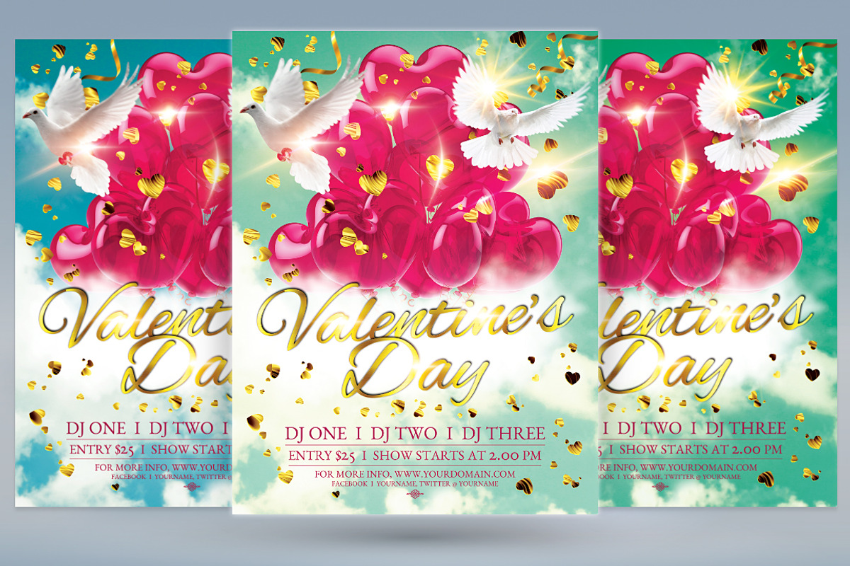 Valentines Day, a Flyer Template by tmcom (Photo 1 of 2)