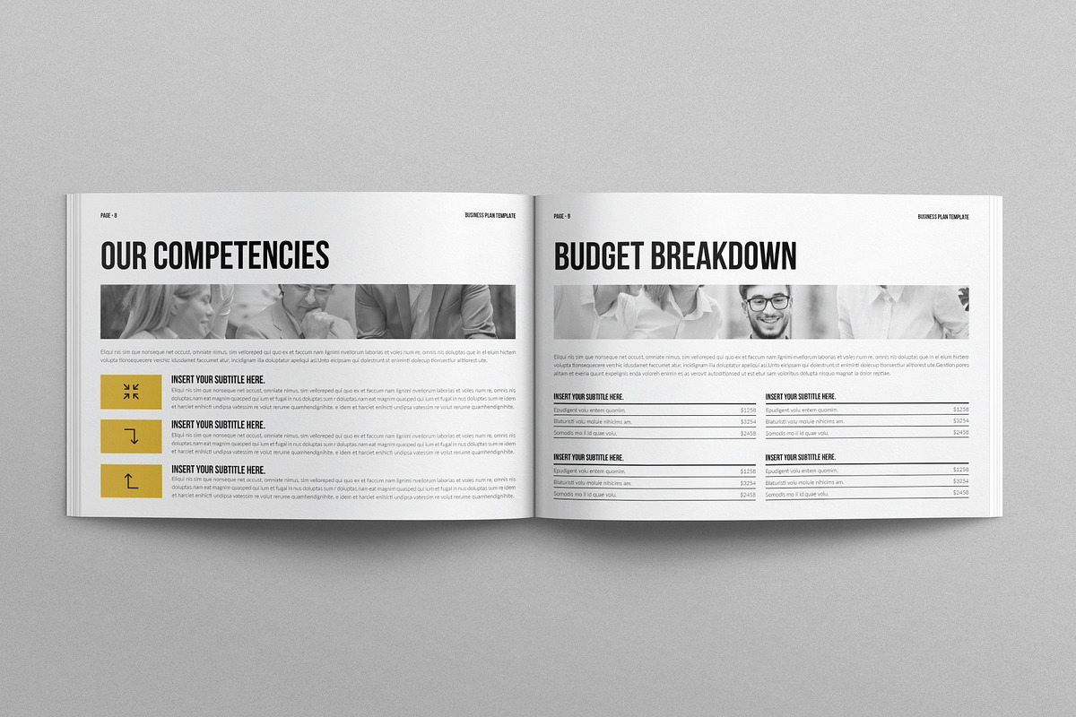 Business Plan Template Landscape, a Brochure Template by E-Type (Photo 4 of 8)