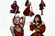 Rockabilly Girls Clipart Set, a Person Illustration by ThatsDesign Art (Thumbnail 5 of 10)
