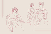 Jane Austen Inspired Line Art, a Person Illustration by Miriam Furniss Designs (Thumbnail 7 of 13)