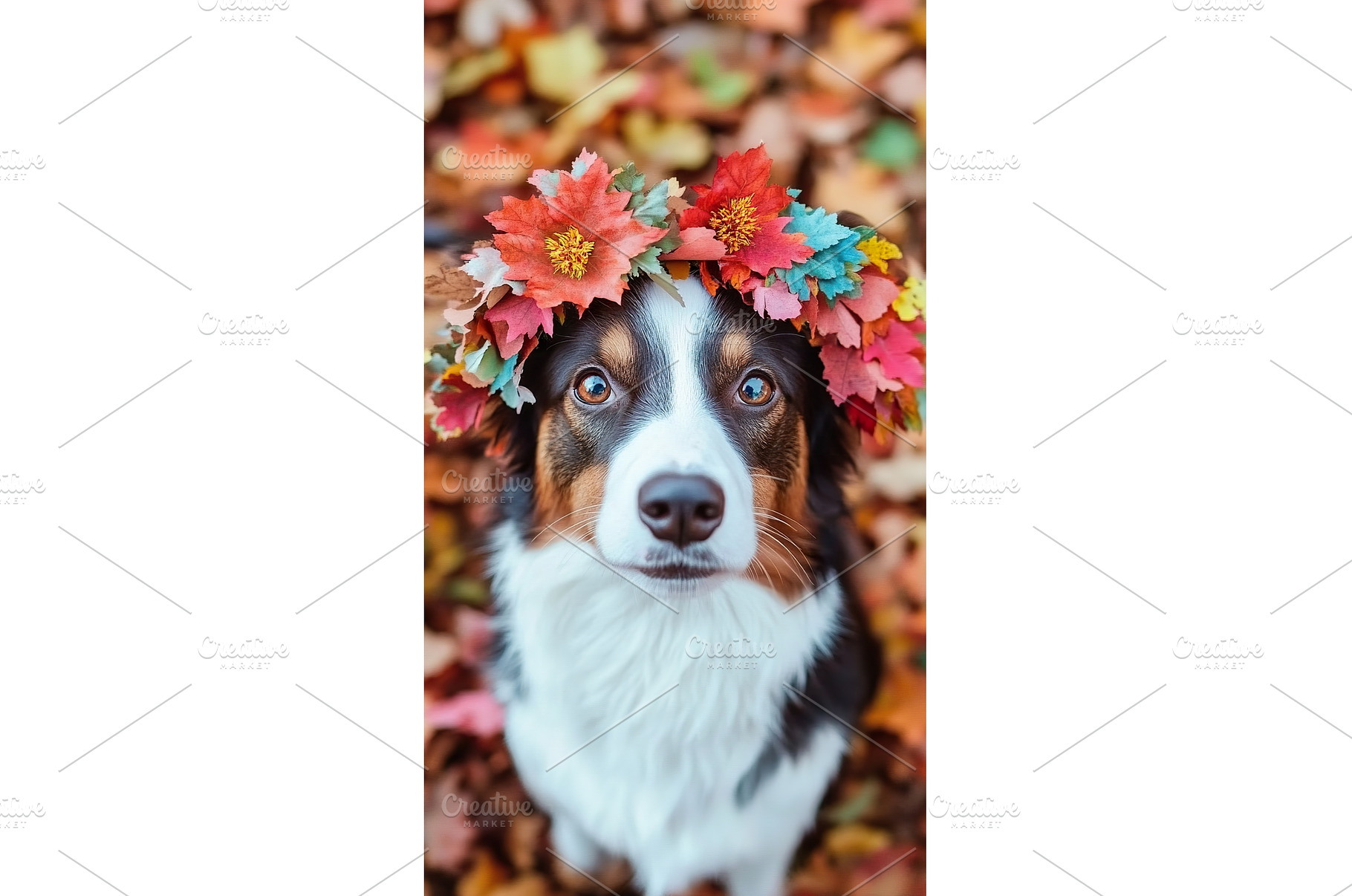 Adorable Dog Wearing a Colorful, an Animal Photo by Lermont51