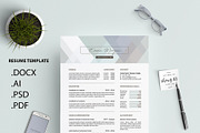 Crystal Pastel CV /Resume Template M, a Resume Template by Showy68 Template (Thumbnail 2 of 4)