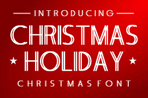 Christmas Holiday, a Handwritten Font by Fourteen Letter
