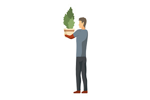 Moving house service. Mover or, an Object Illustration by Things for designers