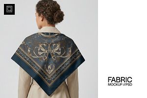 Silk Scarf Mockup on Model PSD, a Shirt Mockup by 1001 mockups