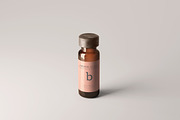 Amber Glass Vial Bottle Mockups, a Cups & Container Mockup by pmvch (Thumbnail 5 of 20)