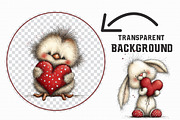 Watercolor Valentine Animals Clipart, an Illustration by Libby Wishes (Thumbnail 5 of 7)