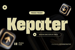 Kepater - Display Sans Family, a Font by Differentialtype