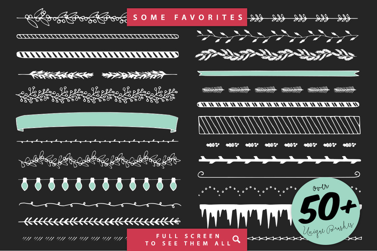 Winter Forest Illustrator Brushes preview 7