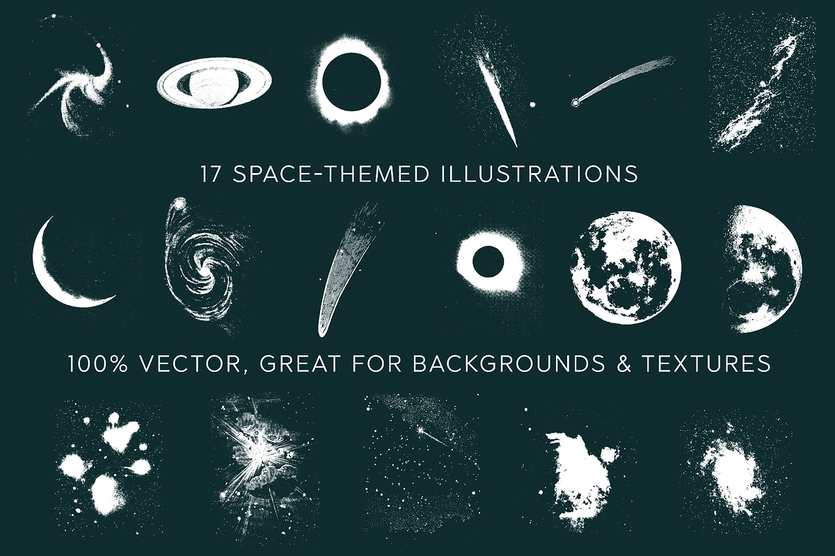 COSMOS | 17 Space-Themed Vectors, a Graphic by Britt & Kit (Photo 2 of 2)