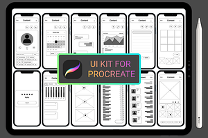 UI KIT Prototyping Procreate