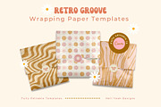 Retro Wrapping Paper Templates, a Stationery Template by Hell Yeah Designs (Thumbnail 1 of 5)