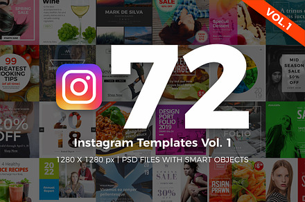 72 Instagram Templates Vol.1