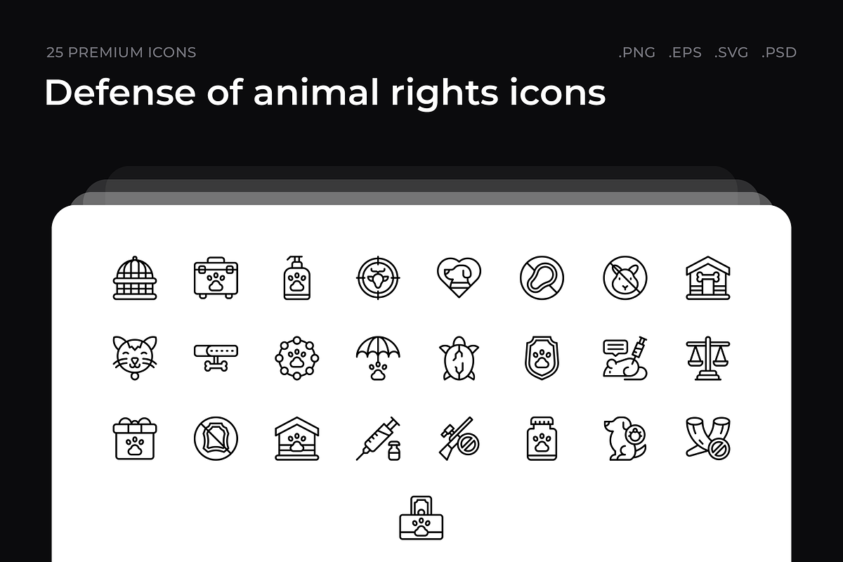 Defense of animal rights icons, an Icon by Wencory