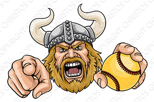 Viking Softball Ball Sports Team, an Object Illustration by Christos Georghiou