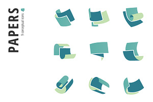 Papers Icon Set