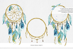 DreamCatchers And Feathers Clip Art