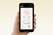 Wedding Boarding Pass Invitation Tem, a Stationery Template by BrandPacks (Thumbnail 3 of 5)