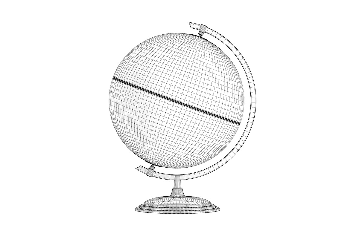 Antique Globe, an Object 3D Model by CGAxis (Photo 2 of 6)