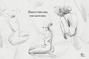 Graphite Pencils for Procreate, a Brush Add-On by Jenteva Art (Thumbnail 6 of 11)