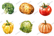 Watercolor Nature Vegetable Clipart, a Graphic by designcity5 (Thumbnail 2 of 5)