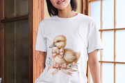 Watercolor Baby Duck ClipArt PNG, an Animal Illustration by VM PARTYS  BY TAIRUMA (Thumbnail 6 of 10)