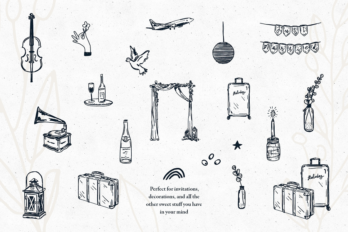 Wedding Illustration Icon Set, a Decorative Illustration by dicreate (Photo 3 of 12)