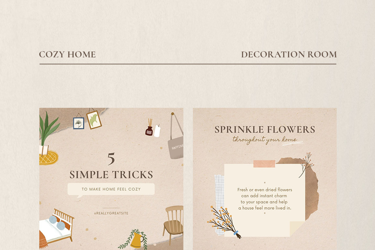 Cozy house CANVA Instagram post, a Social Media Template by Chanut is industries (Photo 2 of 5)