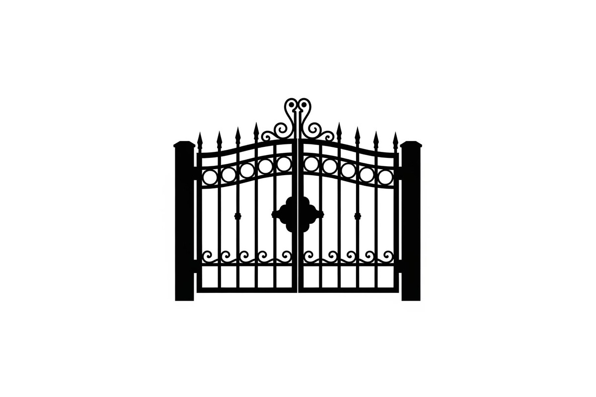 Ornate Wrought Iron Gate Vector Bund, an Illustration by Designs_River (Photo 42 of 47)