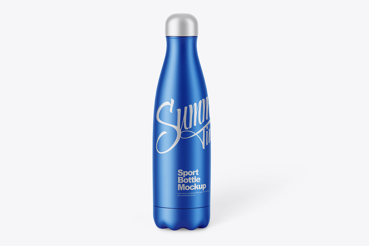 Sport Bottle Metallic Mockup, a Product Mockup by AlkStudio (Photo 4 of 8)