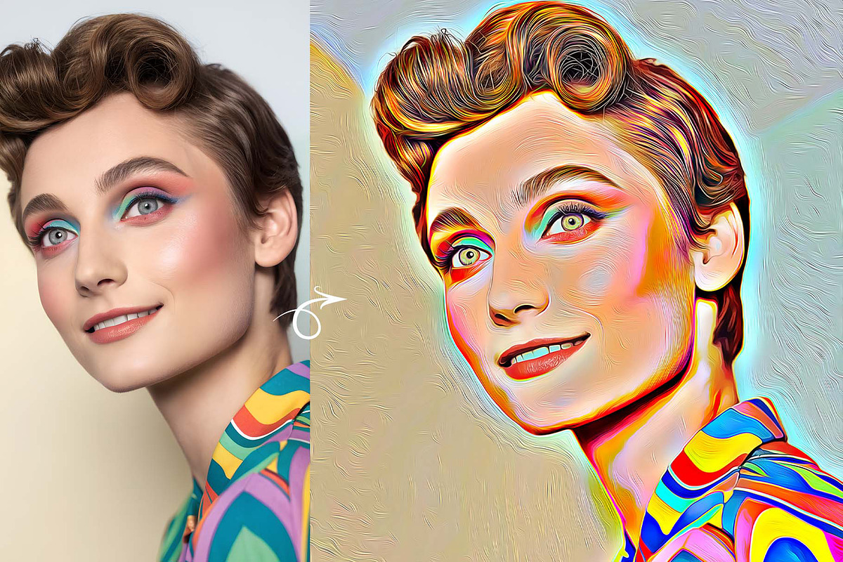 Speed Oil Painting Photoshop Action, an Action Add-On by MRI STUDIO (Photo 5 of 17)