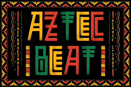 Aztec Beat Ethnic Tribal Font, a Font by PutraCetol Studio